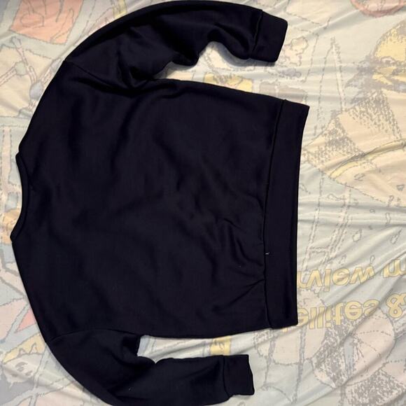 SHEIN Black Crewneck Sweater with Metallic Text - Picture 3 of 3